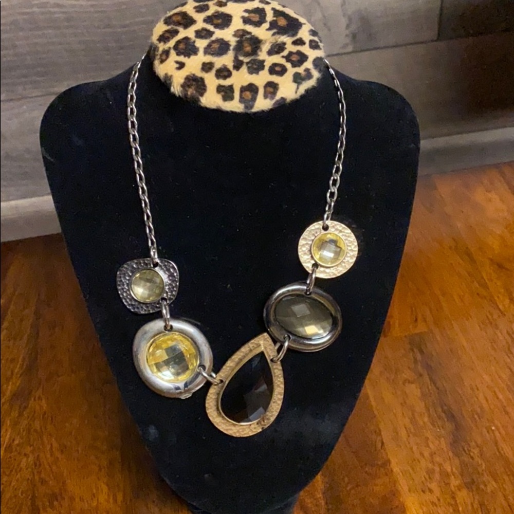 Silver statement necklace